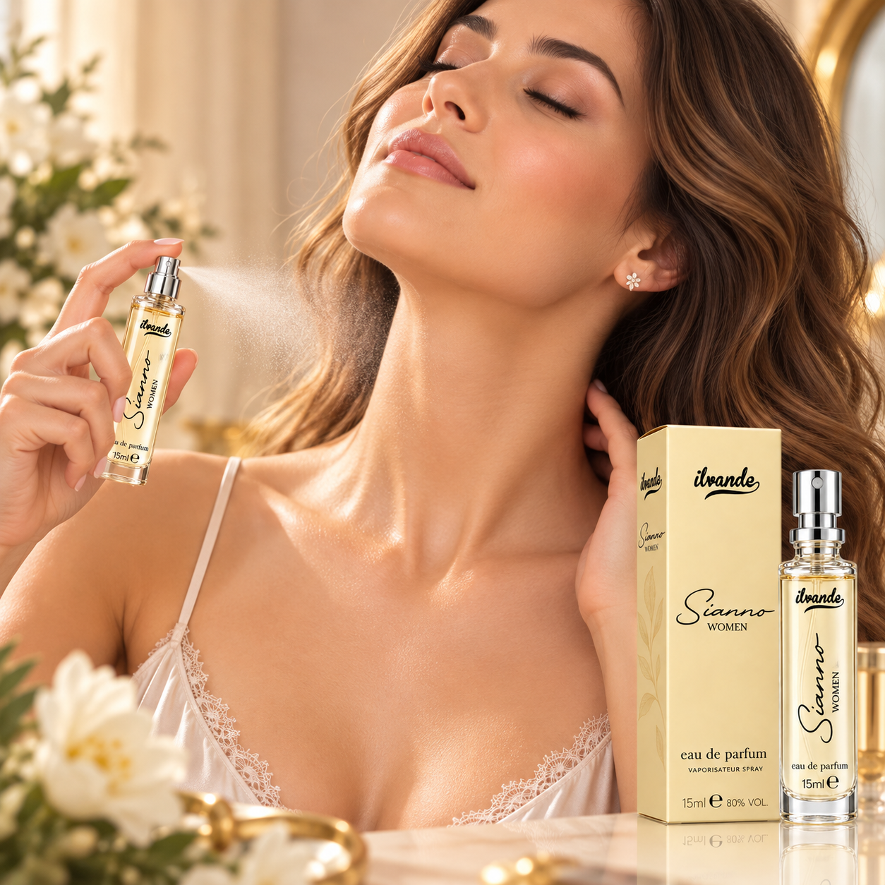 Apă de parfum pentru femei, Parfum de damă Sianno Women, EDP, 15 ml, ILVANDE® - imagine 3