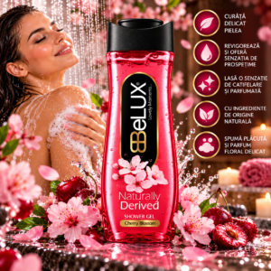 Alternative view of Gel de duș Cherry Blossom, Lovely Moments, aromă de flori de cireș, 600 ml, BeLUX®