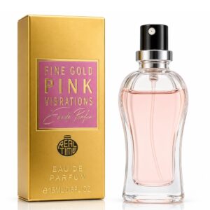 Apă de parfum pentru femei, Pocket Perfume, parfum de buzunar Fine Gold Pink Vibrations, EDP, 15 ml, Real Time®
