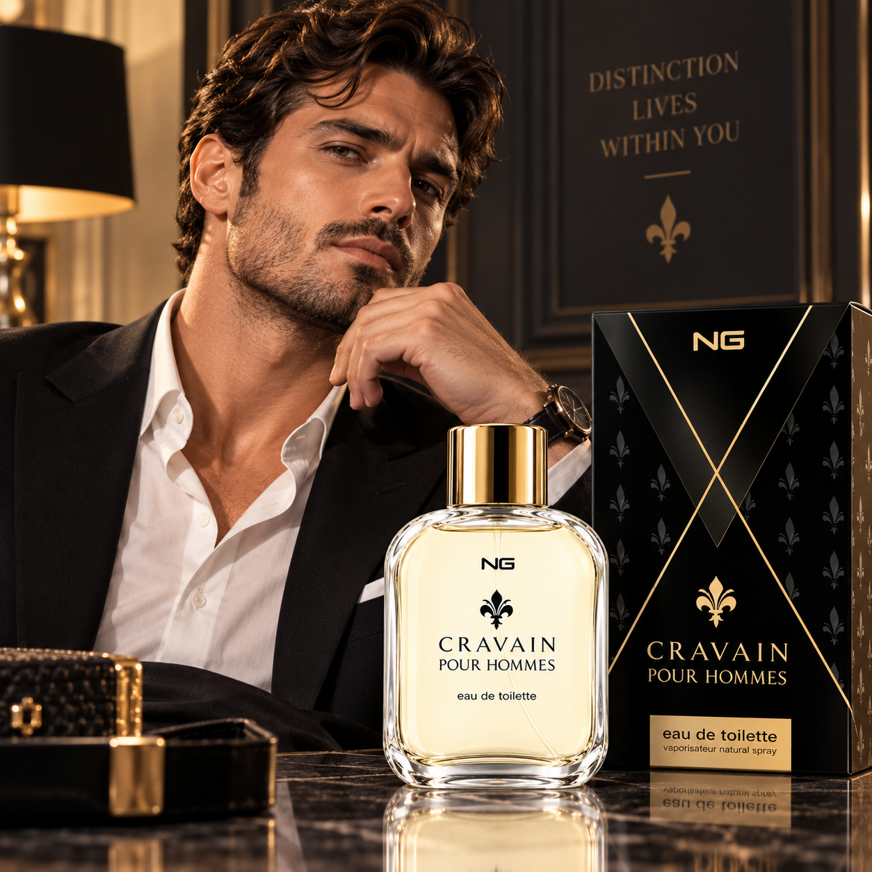 Apă de toaletă pentru bărbați, Parfum bărbătesc Cravain Pour Hommes, EDT, 100 ml, NG Perfumes® - imagine 3
