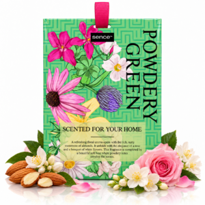 Săculeț parfumat pentru casă, Powdery Green, aromă florală pudrată cu migdale și trandafir, SENCE®