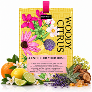 Săculeț parfumat pentru casă, Woody Citrus, aromă citrică și lemnoasă, SENCE®