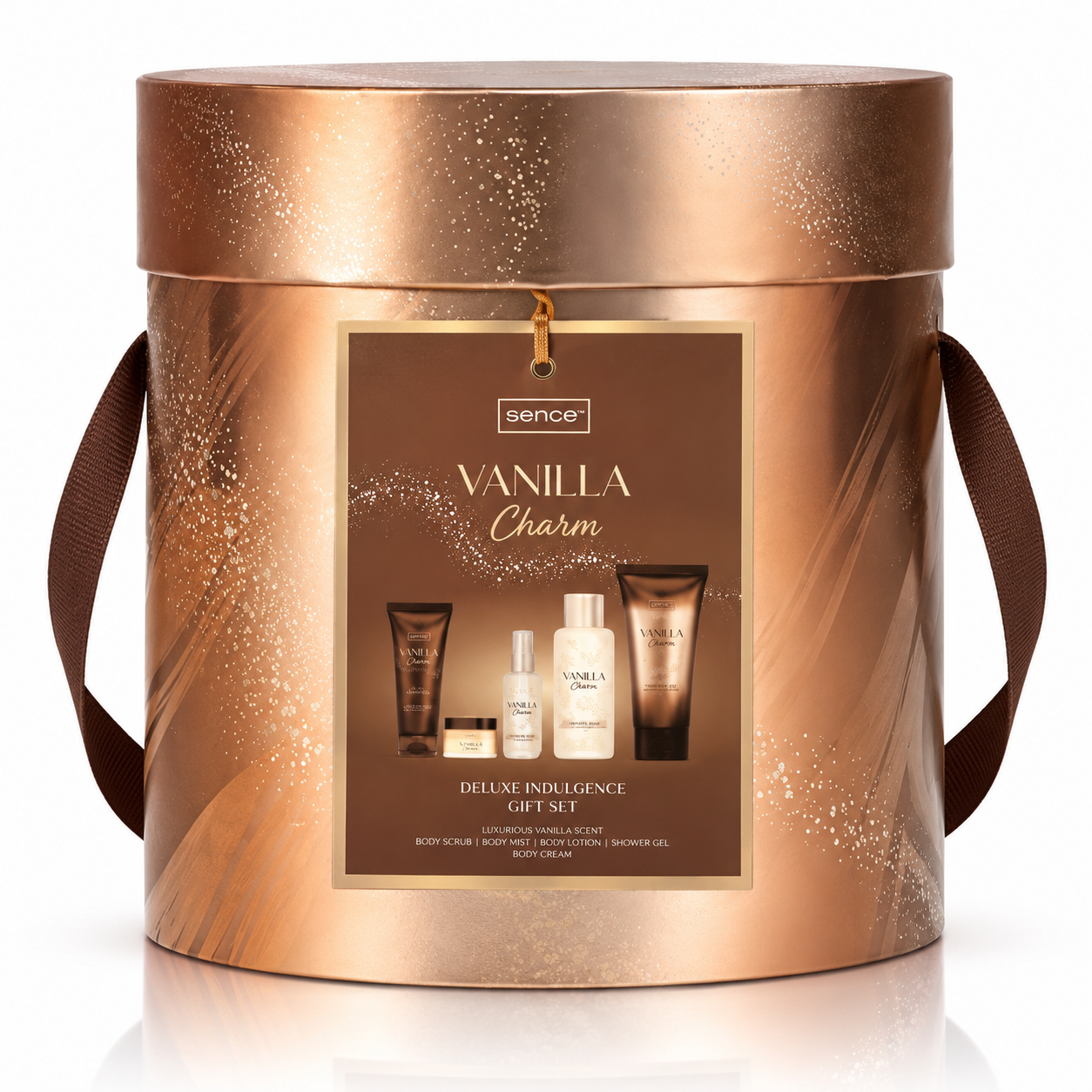 Set cadou pentru femei cu 5 produse cosmetice, Vanilla Charm Deluxe Indulgence, SENCE® - imagine 3