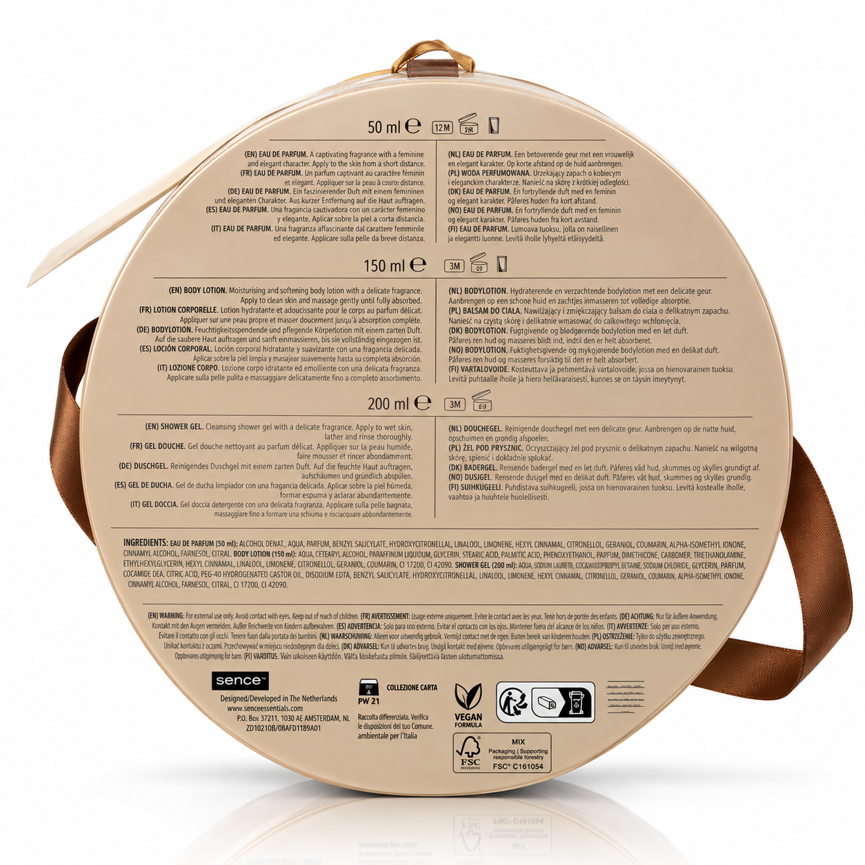 Set cadou pentru femei cu 5 produse cosmetice, Vanilla Charm Deluxe Indulgence, SENCE® - imagine 2