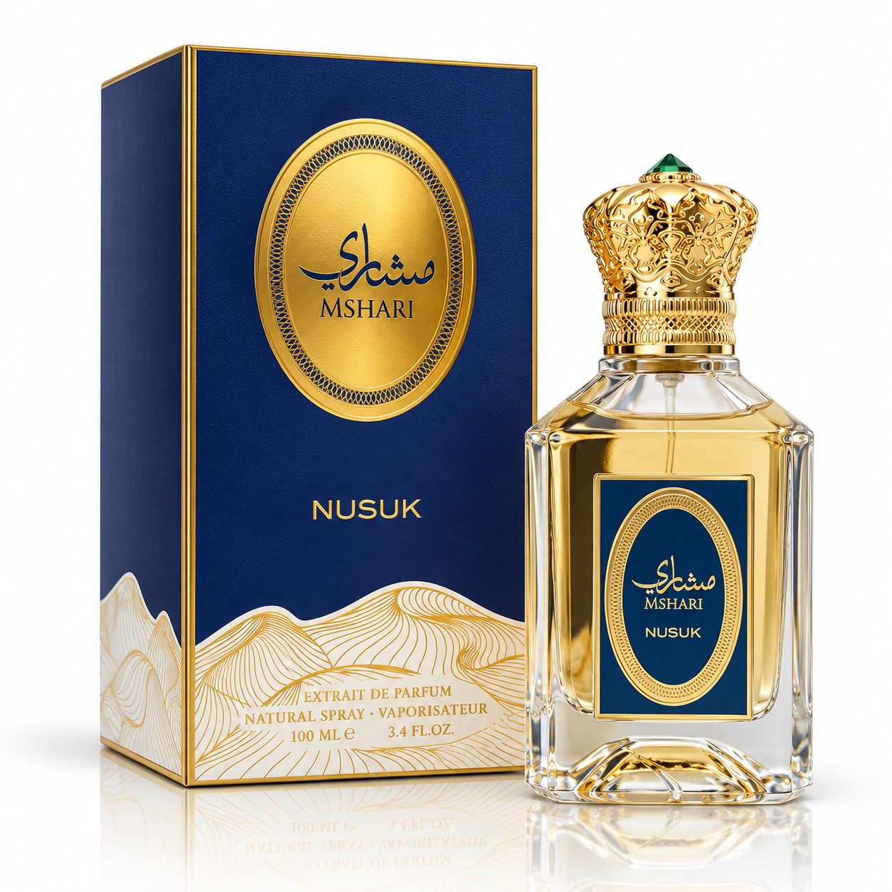 Extract de parfum pentru bărbați, Parfum arăbesc Mshari, 100 ml, NUSUK®
