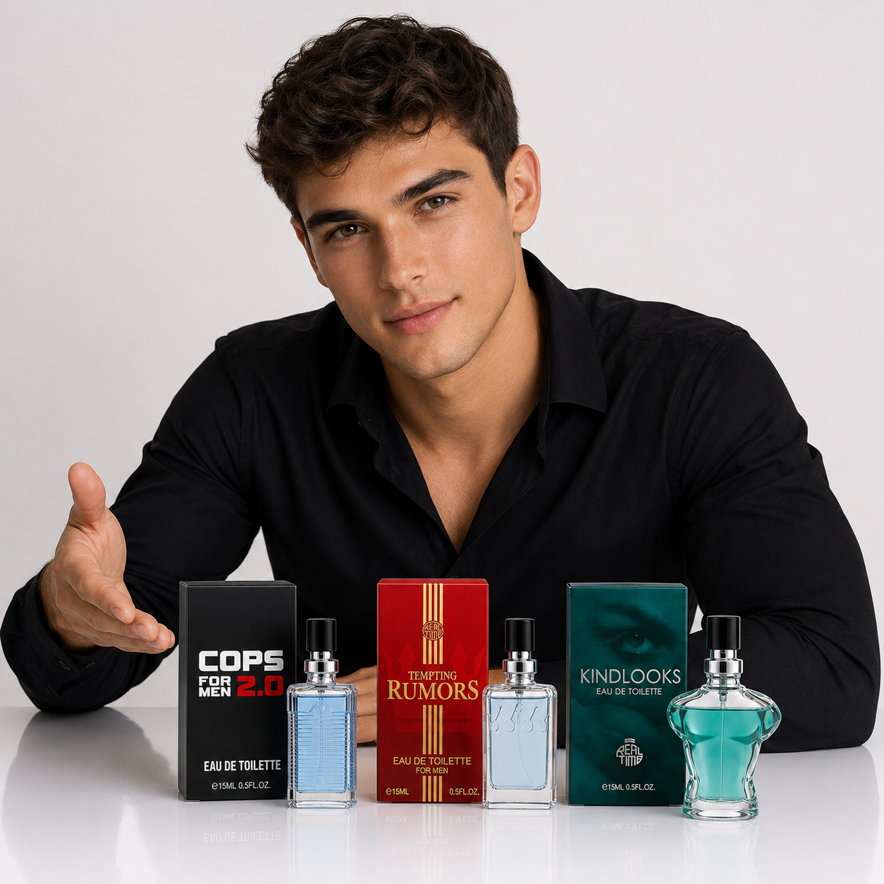 Apă de toaletă pentru bărbați, Pocket Perfume, parfum de buzunar Kindlooks, EDT, 15 ml, Real Time® - imagine 4