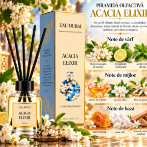 Alternative view of Odorizant de cameră cu bețișoare, Acacia Elixir, aromă florală de salcâm, 110 ml, EAU DUBAI®