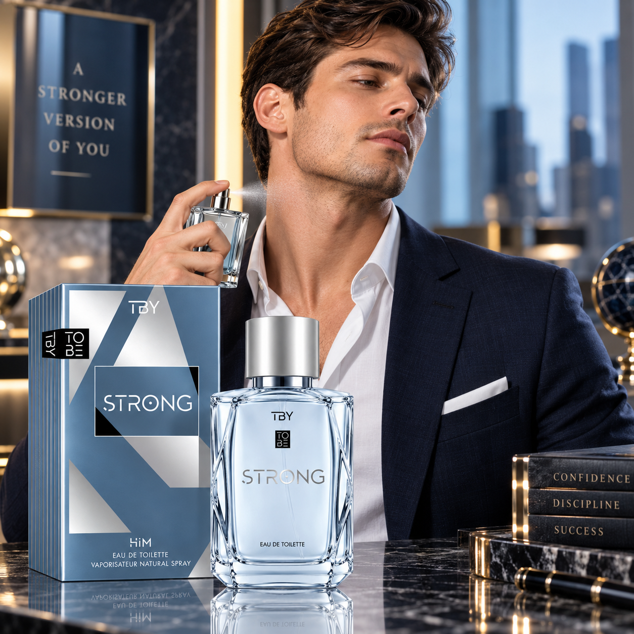 Apă de toaletă pentru bărbați, Parfum bărbătesc To Be Strong, EDT, 100 ml, TBY® - imagine 3