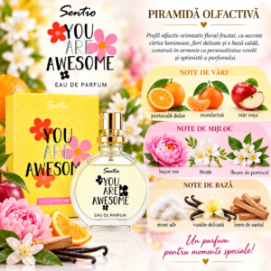 Alternative view of Apă de parfum unisex, Parfum cadou You Are Awesome, EDP, 15 ml, SENTIO®
