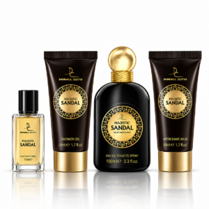 Alternative view of Set cadou pentru bărbați, Majestic Sandal, Apă de toaletă 100 ml + Mini parfum 15 ml + Gel de duș 50 ml + Balsam după ras 50 ml, DORALL COLLECTION®