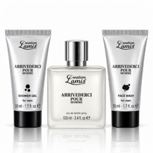Alternative view of Set cadou pentru bărbați, Arrivederci Pour Homme, Apă de toaletă 100 ml + Gel de duș 50 ml + Gel de curățare pentru față 50 ml, Creation Lamis®