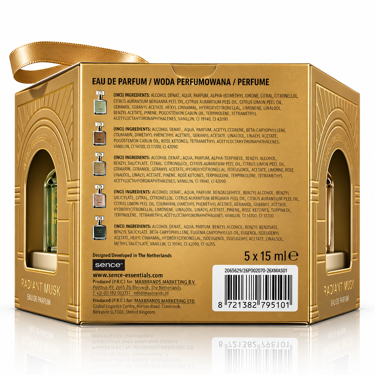 Set cadou carusel cu 5 ape de parfum, Fragrance Essentials, 5 x 15 ml, SENCE® - imagine 8